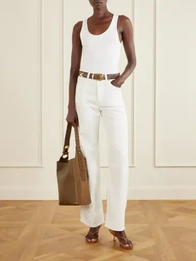 Anya Hindmarch Ringo Suede-trimmed Textured-leather Tote | Thumbnail 3 Anya Hindmarch Ringo Suede-trimmed Textured-leather Tote | Thumbnail 3