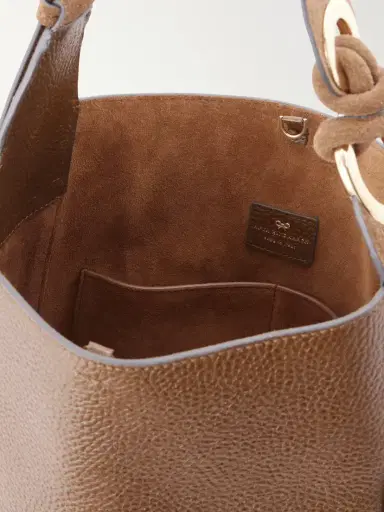 Anya Hindmarch Ringo Suede-trimmed Textured-leather Tote | Thumbnail 6 Anya Hindmarch Ringo Suede-trimmed Textured-leather Tote | Thumbnail 6