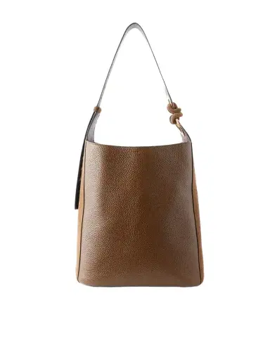 Anya Hindmarch Ringo Suede-trimmed Textured-leather Tote | Thumbnail 1 Anya Hindmarch Ringo Suede-trimmed Textured-leather Tote | Thumbnail 1