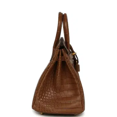 HERMÈS Hermes Birkin 25 Alezan Matte Alligator Gold Hardware | Thumbnail 3 HERMÈS Hermes Birkin 25 Alezan Matte Alligator Gold Hardware | Thumbnail 3