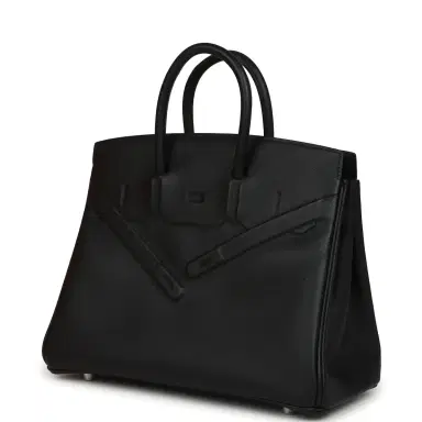 HERMÈS Hermes Birkin 25 Shadow Black Swift Palladium Hardware | Thumbnail 5 HERMÈS Hermes Birkin 25 Shadow Black Swift Palladium Hardware | Thumbnail 5
