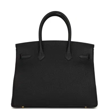 HERMÈS Hermes Birkin 30 Black Togo Gold Hardware | Thumbnail 4 HERMÈS Hermes Birkin 30 Black Togo Gold Hardware | Thumbnail 4