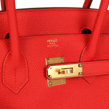 HERMÈS Hermes Birkin 30 Rouge de Coeur Togo Gold Hardware | Thumbnail 7 HERMÈS Hermes Birkin 30 Rouge de Coeur Togo Gold Hardware | Thumbnail 7