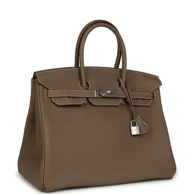 HERMÈS Hermes Birkin 35 Etoupe Togo Palladium Hardware | Thumbnail 2 HERMÈS Hermes Birkin 35 Etoupe Togo Palladium Hardware | Thumbnail 2