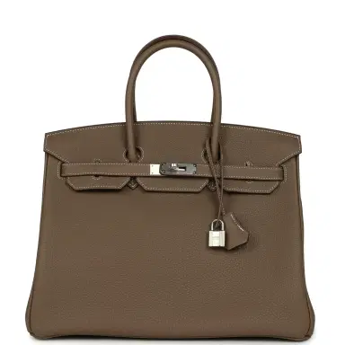 HERMÈS Hermes Birkin 35 Etoupe Togo Palladium Hardware | Thumbnail 1 HERMÈS Hermes Birkin 35 Etoupe Togo Palladium Hardware | Thumbnail 1