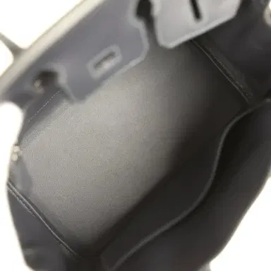 HERMÈS Hermes Birkin Quadrille 25 Caban Swift and Toile Palladium Hardware | Thumbnail 8 HERMÈS Hermes Birkin Quadrille 25 Caban Swift and Toile Palladium Hardware | Thumbnail 8