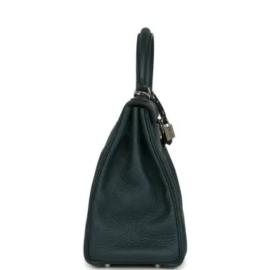 HERMÈS Hermes Kelly Retourne 28 Vert Cypress Clemence Palladium Hardware | Thumbnail 3 HERMÈS Hermes Kelly Retourne 28 Vert Cypress Clemence Palladium Hardware | Thumbnail 3