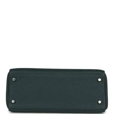 HERMÈS Hermes Kelly Retourne 28 Vert Cypress Clemence Palladium Hardware | Thumbnail 6 HERMÈS Hermes Kelly Retourne 28 Vert Cypress Clemence Palladium Hardware | Thumbnail 6