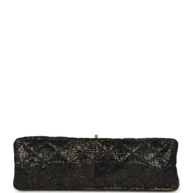 Chanel Pre-owned Chanel Medium Paris-Shanghai Reissue 226 2.55 Double Flap Bag Gold Glazed Tweed Antique Gold Hardware | Thumbnail 6 Chanel Pre-owned Chanel Medium Paris-Shanghai Reissue 226 2.55 Double Flap Bag Gold Glazed Tweed Antique Gold Hardware | Thumbnail 6