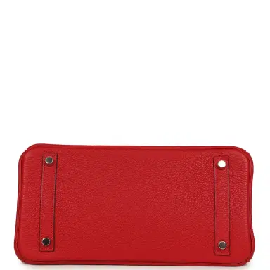 HERMÈS Pre-owned Hermes Birkin 30 Rouge Casaque Togo Palladium Hardware | Thumbnail 6 HERMÈS Pre-owned Hermes Birkin 30 Rouge Casaque Togo Palladium Hardware | Thumbnail 6
