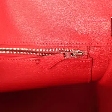 HERMÈS Pre-owned Hermes Birkin 30 Rouge Casaque Togo Palladium Hardware | Thumbnail 9 HERMÈS Pre-owned Hermes Birkin 30 Rouge Casaque Togo Palladium Hardware | Thumbnail 9