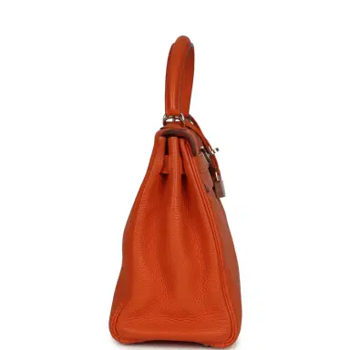 HERMÈS Pre-owned Hermes Kelly Retourne 28 Orange Togo Palladium Hardware | Thumbnail 3 HERMÈS Pre-owned Hermes Kelly Retourne 28 Orange Togo Palladium Hardware | Thumbnail 3