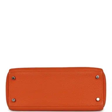 HERMÈS Pre-owned Hermes Kelly Retourne 28 Orange Togo Palladium Hardware | Thumbnail 6 HERMÈS Pre-owned Hermes Kelly Retourne 28 Orange Togo Palladium Hardware | Thumbnail 6