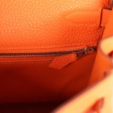 HERMÈS Pre-owned Hermes Kelly Retourne 28 Orange Togo Palladium Hardware | Thumbnail 9 HERMÈS Pre-owned Hermes Kelly Retourne 28 Orange Togo Palladium Hardware | Thumbnail 9