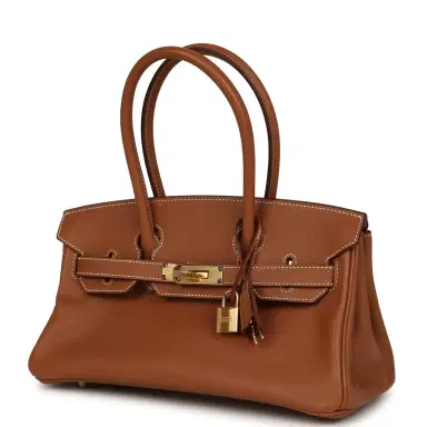 HERMÈS Pre-owned Hermes Shoulder Birkin Light 29 Gold Evercolor Gold Hardware | Thumbnail 5 HERMÈS Pre-owned Hermes Shoulder Birkin Light 29 Gold Evercolor Gold Hardware | Thumbnail 5