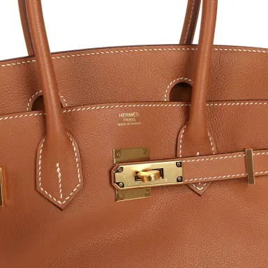 HERMÈS Pre-owned Hermes Shoulder Birkin Light 29 Gold Evercolor Gold Hardware | Thumbnail 7 HERMÈS Pre-owned Hermes Shoulder Birkin Light 29 Gold Evercolor Gold Hardware | Thumbnail 7