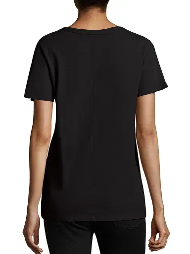 rag & bone Women's V-Neck Cotton Tee - Black - Size Large | Thumbnail 5 rag & bone Women's V-Neck Cotton Tee - Black - Size Large | Thumbnail 5