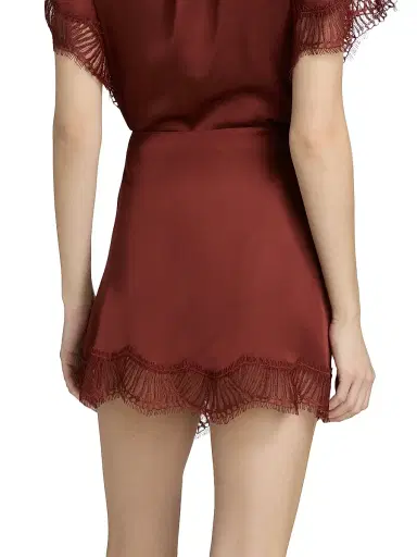 A.L.C. Women's Dion Lace-Trimmed Miniskirt - Sandalwood | Thumbnail 5 A.L.C. Women's Dion Lace-Trimmed Miniskirt - Sandalwood | Thumbnail 5