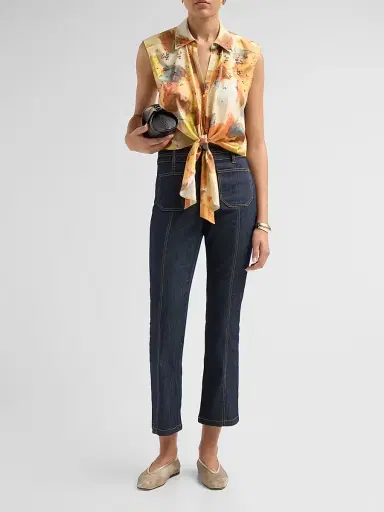 Cinq à Sept Women's Marianna Watercolor Floral Sleeveless Top - Smoke Sand Multi | Thumbnail 2 Cinq à Sept Women's Marianna Watercolor Floral Sleeveless Top - Smoke Sand Multi | Thumbnail 2