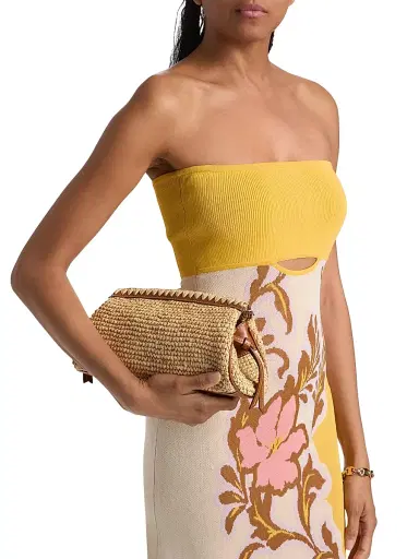 Misa Los Angeles Women's Fletcher Colorblocked Floral Strapless Midi-Dress - Plumeria Wave Knit - Size XL | Thumbnail 6 Misa Los Angeles Women's Fletcher Colorblocked Floral Strapless Midi-Dress - Plumeria Wave Knit - Size XL | Thumbnail 6