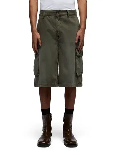 7 For All Mankind Men's Cotton-Blend Cargo Shorts - Sunfaded Moss | Thumbnail 3 7 For All Mankind Men's Cotton-Blend Cargo Shorts - Sunfaded Moss | Thumbnail 3