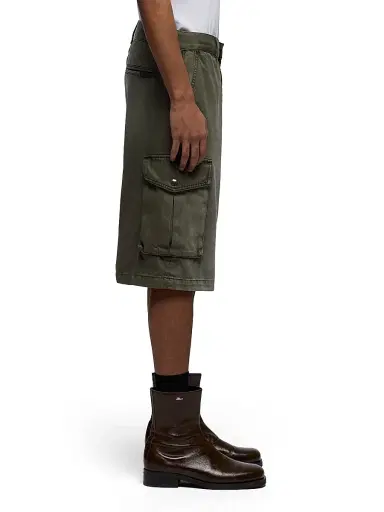 7 For All Mankind Men's Cotton-Blend Cargo Shorts - Sunfaded Moss | Thumbnail 4 7 For All Mankind Men's Cotton-Blend Cargo Shorts - Sunfaded Moss | Thumbnail 4