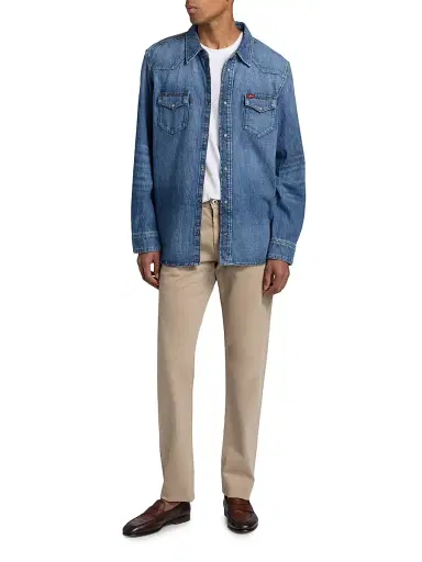 7 For All Mankind Men's Western Canyon Denim Button-Front Shirt - Canyon | Thumbnail 2 7 For All Mankind Men's Western Canyon Denim Button-Front Shirt - Canyon | Thumbnail 2