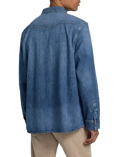 7 For All Mankind Men's Western Canyon Denim Button-Front Shirt - Canyon | Thumbnail 5 7 For All Mankind Men's Western Canyon Denim Button-Front Shirt - Canyon | Thumbnail 5