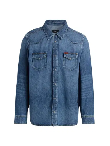 7 For All Mankind Men's Western Canyon Denim Button-Front Shirt - Canyon | Thumbnail 1 7 For All Mankind Men's Western Canyon Denim Button-Front Shirt - Canyon | Thumbnail 1