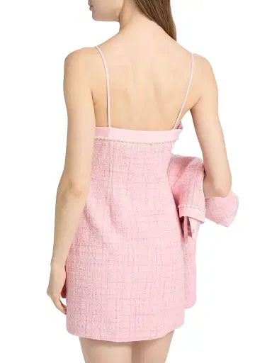 LoveShackFancy Women's Florencio Cotton-Blend Tweed Shift Minidress - Pink Hibiscus | Thumbnail 5 LoveShackFancy Women's Florencio Cotton-Blend Tweed Shift Minidress - Pink Hibiscus | Thumbnail 5