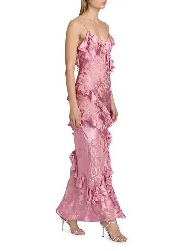 LoveShackFancy Women's Dean Floral Ruffled Maxi Dress - Dusty Rose | Thumbnail 2 LoveShackFancy Women's Dean Floral Ruffled Maxi Dress - Dusty Rose | Thumbnail 2