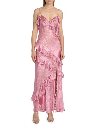LoveShackFancy Women's Dean Floral Ruffled Maxi Dress - Dusty Rose | Thumbnail 3 LoveShackFancy Women's Dean Floral Ruffled Maxi Dress - Dusty Rose | Thumbnail 3