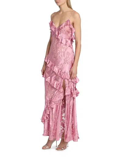 LoveShackFancy Women's Dean Floral Ruffled Maxi Dress - Dusty Rose | Thumbnail 4 LoveShackFancy Women's Dean Floral Ruffled Maxi Dress - Dusty Rose | Thumbnail 4
