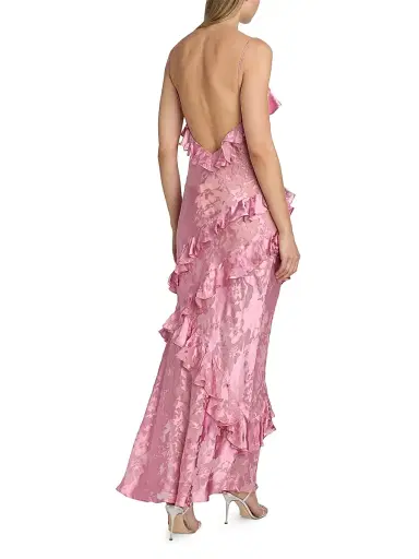 LoveShackFancy Women's Dean Floral Ruffled Maxi Dress - Dusty Rose | Thumbnail 5 LoveShackFancy Women's Dean Floral Ruffled Maxi Dress - Dusty Rose | Thumbnail 5