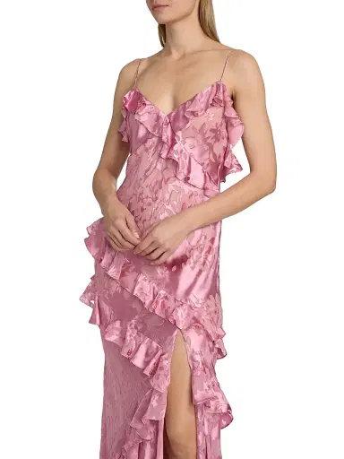 LoveShackFancy Women's Dean Floral Ruffled Maxi Dress - Dusty Rose | Thumbnail 6 LoveShackFancy Women's Dean Floral Ruffled Maxi Dress - Dusty Rose | Thumbnail 6