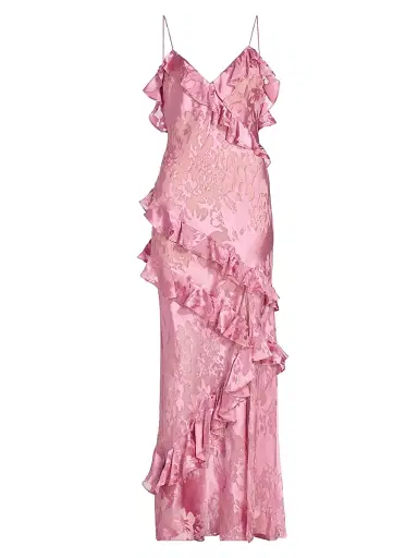 LoveShackFancy Women's Dean Floral Ruffled Maxi Dress - Dusty Rose | Thumbnail 1 LoveShackFancy Women's Dean Floral Ruffled Maxi Dress - Dusty Rose | Thumbnail 1