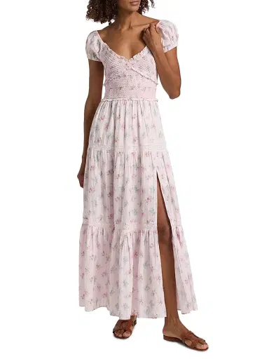 LoveShackFancy Women's Amandla Cotton Maxi Dress - Eau De Rose | Thumbnail 2 LoveShackFancy Women's Amandla Cotton Maxi Dress - Eau De Rose | Thumbnail 2