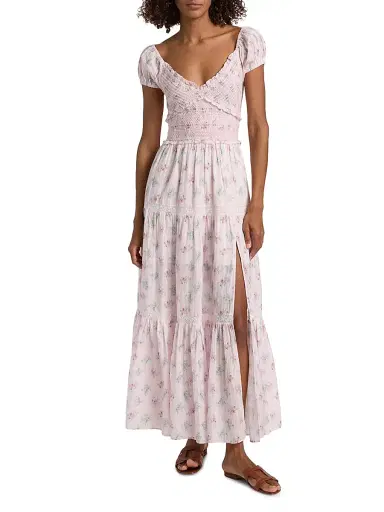 LoveShackFancy Women's Amandla Cotton Maxi Dress - Eau De Rose | Thumbnail 3 LoveShackFancy Women's Amandla Cotton Maxi Dress - Eau De Rose | Thumbnail 3