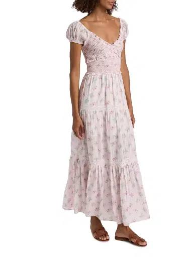 LoveShackFancy Women's Amandla Cotton Maxi Dress - Eau De Rose | Thumbnail 4 LoveShackFancy Women's Amandla Cotton Maxi Dress - Eau De Rose | Thumbnail 4