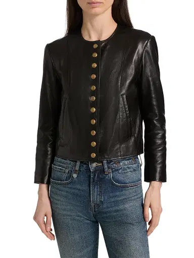 R13 Women's Leather Jacket - Black - Size Medium | Thumbnail 3 R13 Women's Leather Jacket - Black - Size Medium | Thumbnail 3