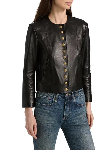 R13 Women's Leather Jacket - Black - Size Medium | Thumbnail 4 R13 Women's Leather Jacket - Black - Size Medium | Thumbnail 4