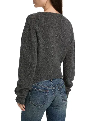 R13 Women's Cashmere Split-Hem Cardigan - Charcoal Grey - Size XS | Thumbnail 5 R13 Women's Cashmere Split-Hem Cardigan - Charcoal Grey - Size XS | Thumbnail 5