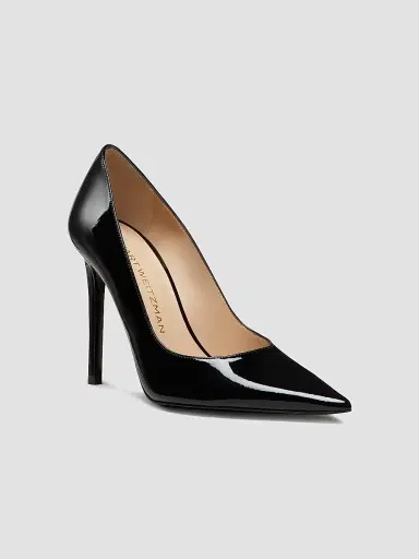 Stuart Weitzman Women's Power 100MM Patent Leather Pumps - Black - Size 9 | Thumbnail 2 Stuart Weitzman Women's Power 100MM Patent Leather Pumps - Black - Size 9 | Thumbnail 2