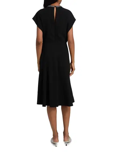 Teri Jon by Rickie Freeman Women's Embellished Cocktail Midi-Dress - Black | Thumbnail 5 Teri Jon by Rickie Freeman Women's Embellished Cocktail Midi-Dress - Black | Thumbnail 5