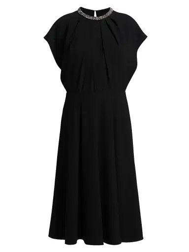 Teri Jon by Rickie Freeman Women's Embellished Cocktail Midi-Dress - Black | Thumbnail 1 Teri Jon by Rickie Freeman Women's Embellished Cocktail Midi-Dress - Black | Thumbnail 1