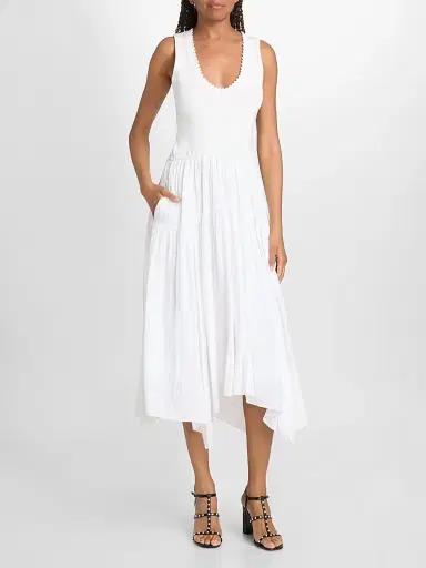 Ramy Brook Women's Hadley Sleeveless Ribbed Midi Dress - | Thumbnail 3 Ramy Brook Women's Hadley Sleeveless Ribbed Midi Dress - | Thumbnail 3