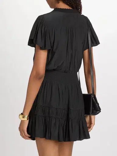 Ramy Brook Women's Irene Tiered Mini Dress - Black | Thumbnail 5 Ramy Brook Women's Irene Tiered Mini Dress - Black | Thumbnail 5