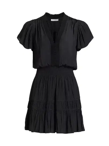Ramy Brook Women's Irene Tiered Mini Dress - Black | Thumbnail 1 Ramy Brook Women's Irene Tiered Mini Dress - Black | Thumbnail 1