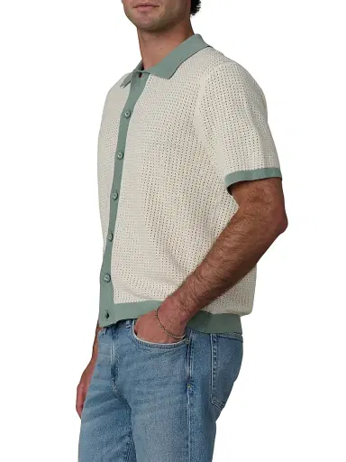 Joe's Jeans Men's Cabana Crochet Cardigan - Egret - Size XL | Thumbnail 4 Joe's Jeans Men's Cabana Crochet Cardigan - Egret - Size XL | Thumbnail 4