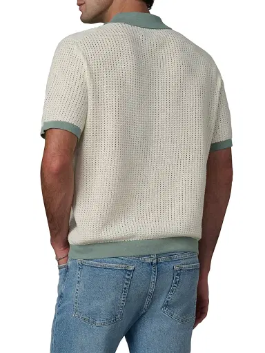 Joe's Jeans Men's Cabana Crochet Cardigan - Egret - Size XL | Thumbnail 5 Joe's Jeans Men's Cabana Crochet Cardigan - Egret - Size XL | Thumbnail 5